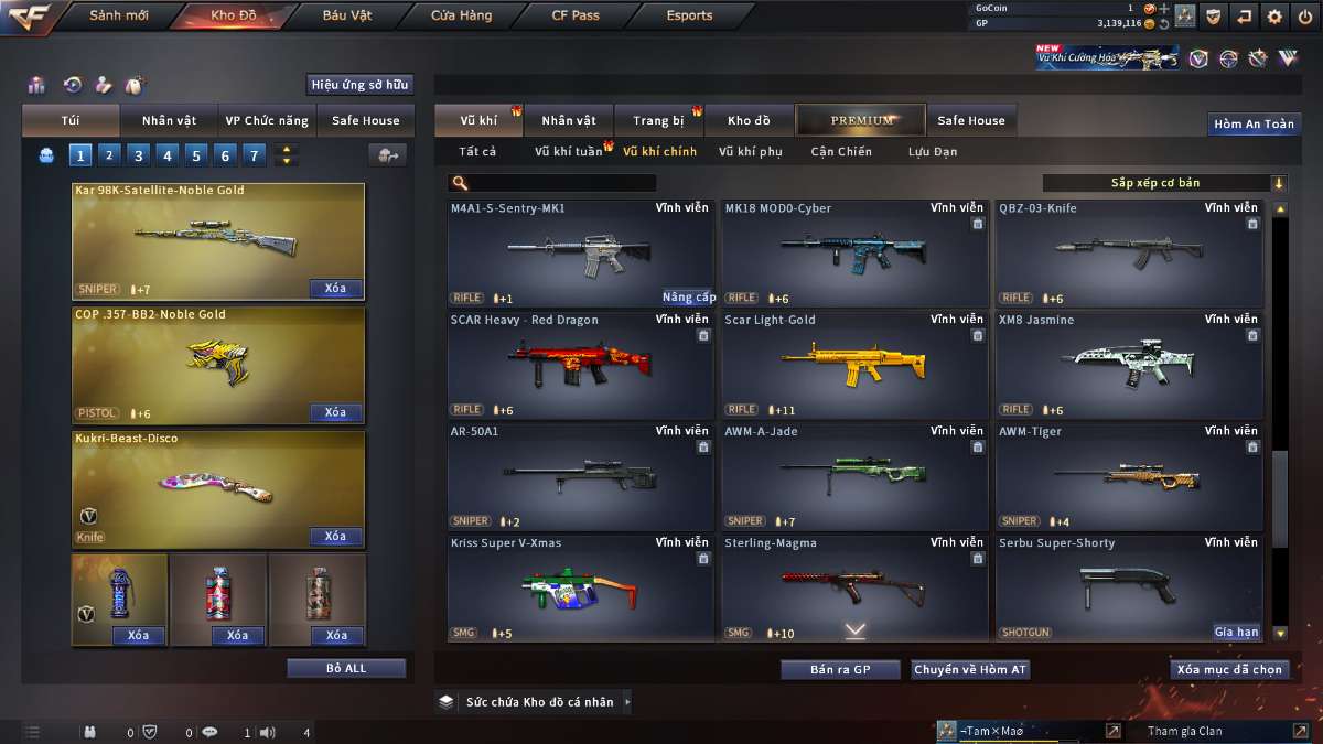 shop acc cf uy tin gia re